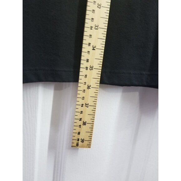 Seven7 Womens L Midi Skirt Stretch Knit Black Drawstring Pull On - Picture 5 of 8